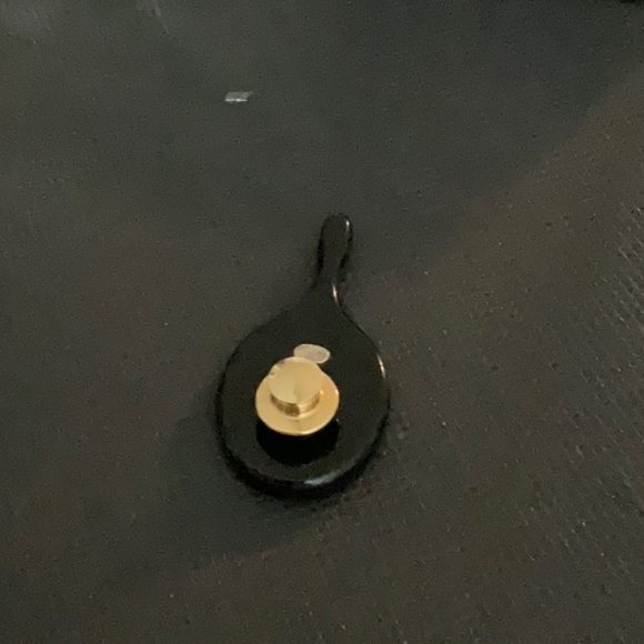 Vintage Chanel Black CC Crystal Mirror Pin - Picture 8 of 9